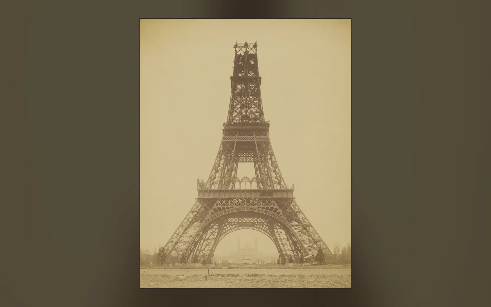 The Eiffel Tower under construction, 1888, photographed by Durandelle