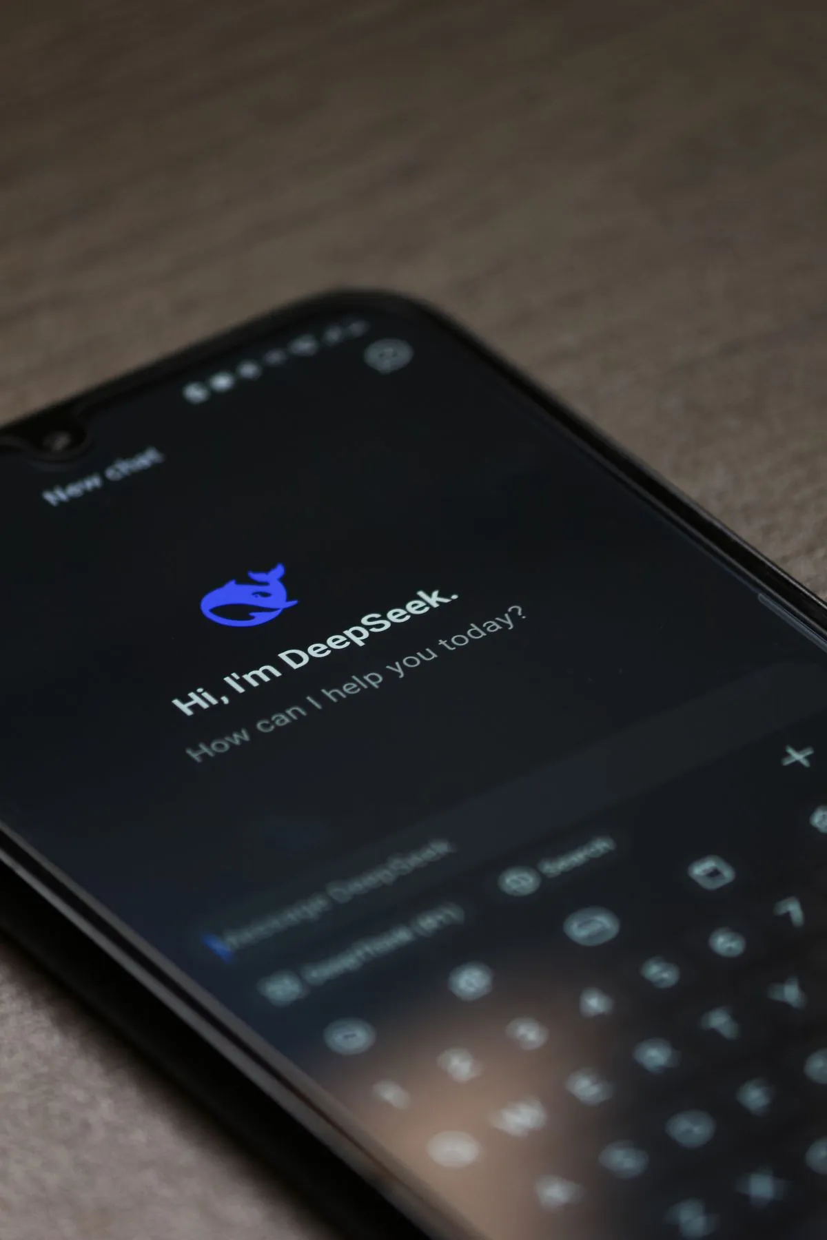 AI chatbot chat interface on a smartphone